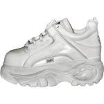 Białe Niskie sneakersy damskie sportowe z bydlęcej skóry marki Buffalo Classic w rozmiarze 40 