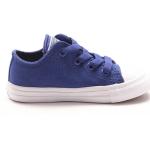 Niebieskie Niskie sneakersy dla dzieci eleganckie płócienne marki Converse w rozmiarze 21 