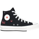 Czarne Wysokie sneakersy damskie płócienne na wiosnę marki Converse w rozmiarze 38,5 