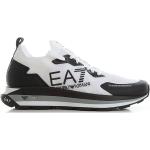Białe Sneakersy skórzane męskie z poliestru marki Emporio Armani w rozmiarze 44 