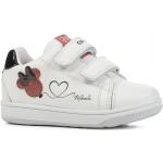 Białe Sneakersy skórzane dla dziewczynek oddychające marki Geox w rozmiarze 25 