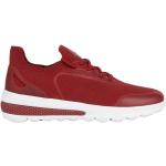 Czerwone Sneakersy męskie w stylu casual marki Geox w rozmiarze 40 - wysokość obcasa od 3cm do 5cm 