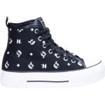 Czarne Wysokie sneakersy damskie bawełniane marki Karl Lagerfeld w rozmiarze 41 