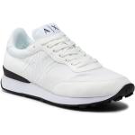 Przecenione Białe Niskie sneakersy męskie marki Armani Exchange w rozmiarze 41 