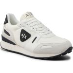 Przecenione Białe Niskie sneakersy męskie marki Armani Exchange w rozmiarze 43 