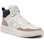 Przecenione Białe Wysokie sneakersy męskie marki Armani Exchange w rozmiarze 42 