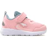 Różowe Sneakersy na rzepy dla dziewczynek 