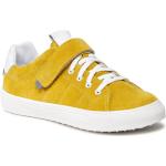Żółte Sneakersy na rzepy dla chłopców 