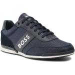 Przecenione Granatowe Niskie sneakersy męskie marki HUGO BOSS BOSS w rozmiarze 42 