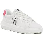 Sneakersy Calvin Klein Jeans - Chunky Cupsole Laceup Mon Lth Wn YW0YW00823 White/Raspberry Sorbet 01W