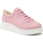 Przecenione Różowe Buty do biegania damskie z zamszu marki Camper w rozmiarze 38 