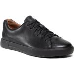 Czarne Wysokie sneakersy męskie z gładkiej skóry marki Clarks w rozmiarze 43 