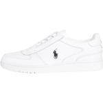 Białe Niskie sneakersy męskie sportowe na jesień marki Ralph Lauren w rozmiarze 40 