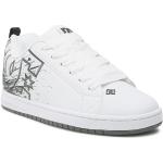 Białe Sneakersy sznurowane męskie skaterskie ze skóry marki DC Shoes w rozmiarze 40 