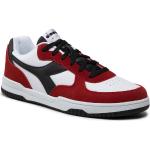 Przecenione Czerwone Sneakersy sznurowane męskie sportowe z zamszu marki Diadora w rozmiarze 41 