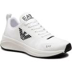 Przecenione Białe Niskie sneakersy męskie marki Emporio Armani 