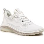 Białe Niskie sneakersy męskie z gładkiej skóry marki Ecco w rozmiarze 42 
