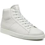 Przecenione Białe Wysokie sneakersy męskie z gładkiej skóry marki Ecco w rozmiarze 44 