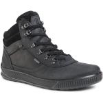 Czarne Wysokie sneakersy męskie z Goretexu z nubuku marki Ecco w rozmiarze 42 
