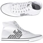 Białe Wysokie sneakersy męskie eleganckie marki Emporio Armani w rozmiarze 42 