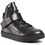 Przecenione Czarne Wysokie sneakersy damskie z gładkiej skóry marki Eva Longoria w rozmiarze 36 