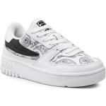 Przecenione Białe Niskie sneakersy damskie ze skóry marki Fila w rozmiarze 37 