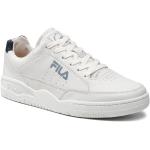 Przecenione Białe Buty sportowe męskie sportowe z gładkiej skóry marki Fila w rozmiarze 43 