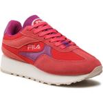 Przecenione Różowe Niskie sneakersy damskie z zamszu marki Fila w rozmiarze 37 