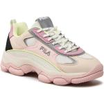 Przecenione Różowe Niskie sneakersy damskie marki Fila w rozmiarze 40 