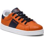 Przecenione Pomarańczowe Sneakersy męskie marki Guess w rozmiarze 35 