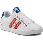 Przecenione Białe Sneakersy damskie marki Guess w rozmiarze 37 