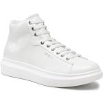 Przecenione Białe Wysokie sneakersy męskie marki Guess w rozmiarze 46 