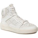 Przecenione Białe Wysokie sneakersy męskie marki Guess w rozmiarze 42 