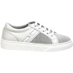 Białe Sneakersy skórzane dla chłopców eleganckie marki Hogan w rozmiarze 29 