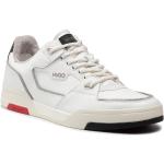 Przecenione Białe Niskie sneakersy męskie marki Hugo w rozmiarze 40 
