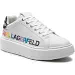 Sneakersy KARL LAGERFELD - KL62226 White Lthr w/Multi