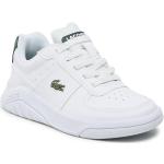 Białe Niskie sneakersy męskie marki Lacoste w rozmiarze 31 