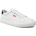 Przecenione Białe Niskie sneakersy męskie marki LEVI´S w rozmiarze 44 