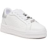 Białe Niskie sneakersy damskie z gładkiej skóry marki Liu Jo w rozmiarze 35 
