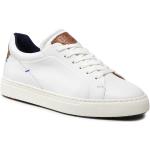 Przecenione Białe Niskie sneakersy męskie z gładkiej skóry marki Lloyd w rozmiarze 40 