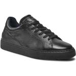 Przecenione Czarne Niskie sneakersy męskie z gładkiej skóry marki Lloyd w rozmiarze 40 