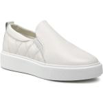 Przecenione Białe Buty skórzane damskie z gładkiej skóry marki Marc O'Polo w rozmiarze 40 