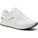 Przecenione Białe Buty skórzane damskie z gładkiej skóry marki Michael Kors MICHAEL w rozmiarze 36 