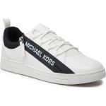 Przecenione Białe Niskie sneakersy męskie z gładkiej skóry marki Michael Kors MICHAEL w rozmiarze 42 