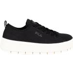 Czarne Sneakersy na koturnie - rodzaj noska: Okrągły haftowane marki Fila w rozmiarze 38 