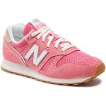 Przecenione Różowe Sneakersy sznurowane damskie z zamszu marki New Balance w rozmiarze 36 