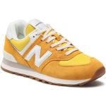 Przecenione Żółte Sneakersy sznurowane męskie sportowe z zamszu marki New Balance w rozmiarze 40 