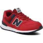 Czerwone Sneakersy sznurowane damskie marki New Balance w rozmiarze 36 