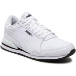 Przecenione Białe Buty do biegania męskie sportowe z gładkiej skóry marki Puma w rozmiarze 41 
