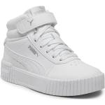 Przecenione Białe Wysokie sneakersy damskie marki Puma w rozmiarze 28 